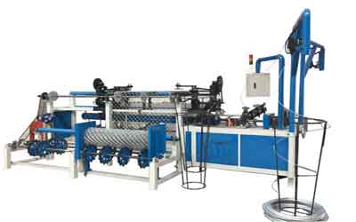 PLC touch screen chain link fence machine