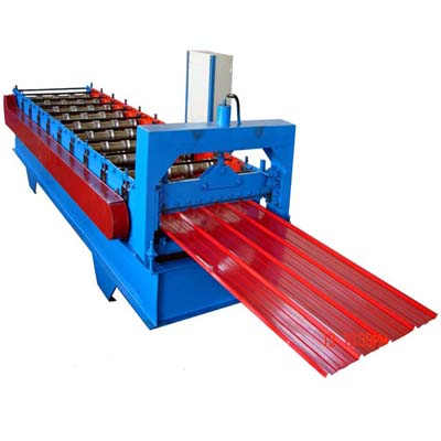 What should I do if the hydraulic oil of the roof forming machine is mixed with impurities?