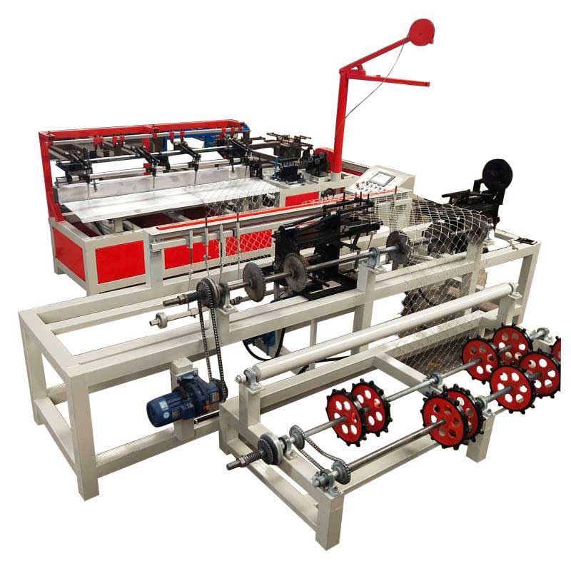 automatic double wire chain link fence making machine