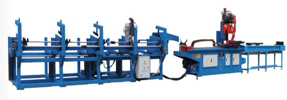 automatic pipe cutting and chamfering machine